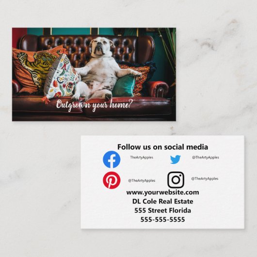 フェス実在スの紹介カード評価の不動産 名刺 (正面/裏面)