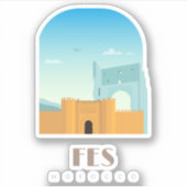 フェス市モロッコスカイライン シール (正面)