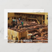 フェズの革製革所- Chouaraモロッコ ポストカード (正面/裏面)