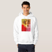 フェズハンドドッグ絵を描ポートレートフード付きスウェットシャツ パーカ (正面フル)