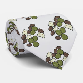 フェタチーズとオリーブ ネクタイ