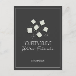 フェタフレンズおもしろいバレンタインラブチーズハガキ ポストカード