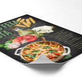 フェタ焼いたパスタレシピシャルボードプリント ポスター (角)