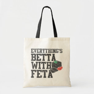 フェタ·ギリシャ·チーズで全おもしろいてが落ち着く トートバッグ