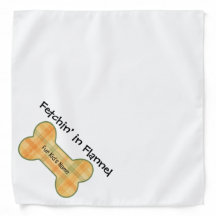 フェッチンインフランネル – カスタム秋ドッグバンダナ