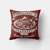 フェットチーネはスパゲティのいとこファンシーに当たる クッション (裏面)