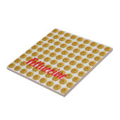 フェットチーネ パスタ麺模様 - 料理愛好家のためのデザイン タイル (側面)