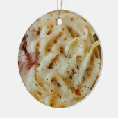 フェットツーチーニおもしろいパスタ食品 セラミックオーナメント (左)