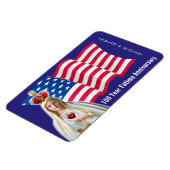 フェティマ米国国旗100周年記念の我が国の女性 マグネット (左側)