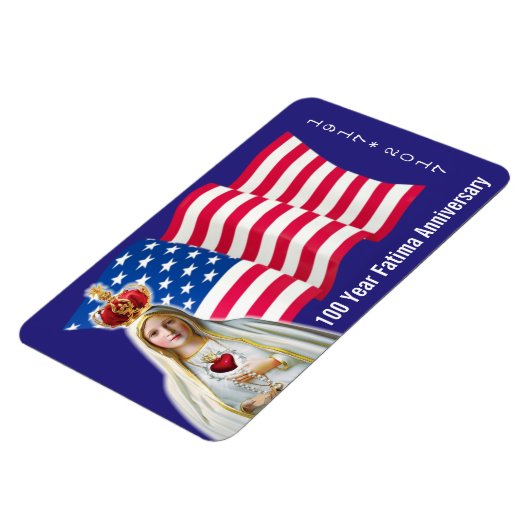 フェティマ米国国旗100周年記念の我が国の女性 マグネット (左側)