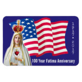 フェティマ米国国旗100周年記念の我が国の女性 マグネット (横)