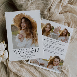 フェテモダンイミニマルー卒業写真アーチ卒業 案内状