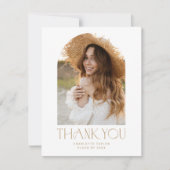 フェテモダン金ゴールドフォトアーチ卒業 サンキューカード (正面)