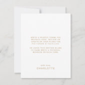 フェテモダン金ゴールドフォトアーチ卒業 サンキューカード (裏面)