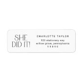 フェテモダン |彼女ミニマルは卒業式の復帰をした ラベル (正面)