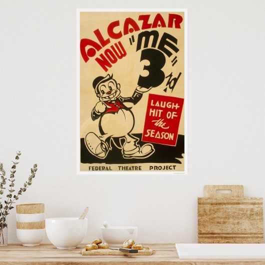 フェデラルシアターコメディー1938 WPA ポスター (キッチン)