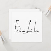 フェデリコ・ガルシア・ロルカ署名 カード (正面/裏面インサイチュ)