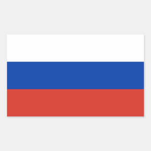 フェデレーショロシアのンフラグ 長方形シール