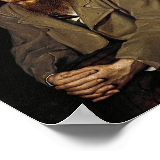 フェドル・ドストイエフスキーのポートレートバイヴァシリー・ペロフ ポスター (角)