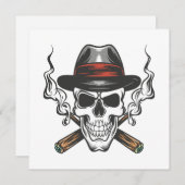 フェドーラハット付きギャングスカル (正面/裏面)