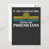 フェニキアの歴史教師 フェニキア人に感謝 ポストカード (正面/裏面)
