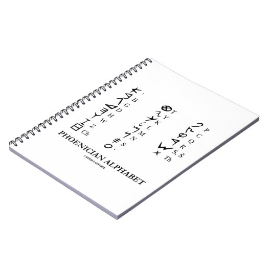 フェニキア文字(古代言語の記号) ノートブック (左側)