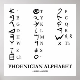 フェニキア文字（古代言語の記号） ポスター