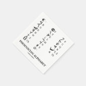 フェニキア語アルファベット言語言語記号 スタンダードカクテルナプキン (角)