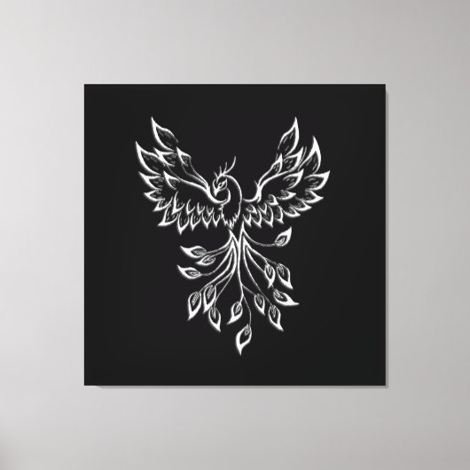 フェニックスがブラックで登場 キャンバスプリント (正面)