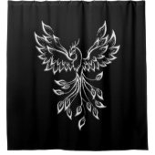 フェニックスがブラックで登場 シャワーカーテン (正面)