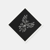 フェニックスがブラックで登場 スタンダードカクテルナプキン (角)