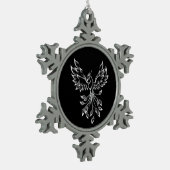 フェニックスがブラックで登場 スノーフレークピューターオーナメント (左)