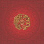 フェニックスとドラゴンのダブルハピネスのシンボル シール (正面)