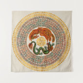 フェニックスとドラゴンのダブルハピネスのシンボル タペストリー (正面(横))