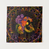 フェニックスとドラゴン – カラー タペストリー (正面(横))