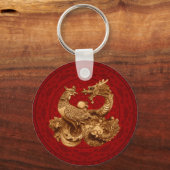 フェニックスとドラゴン – 赤 キーホルダー (正面)