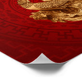 フェニックスとドラゴン – 赤 ポスター (角)