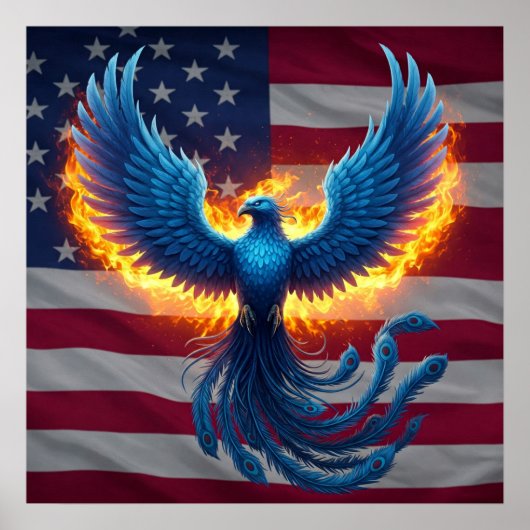 フェニックスと国旗 ポスター (正面)