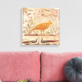 フェニックスと碑文を描いた熱宝塔 キャンバスプリント (インサイチュ (リビング))