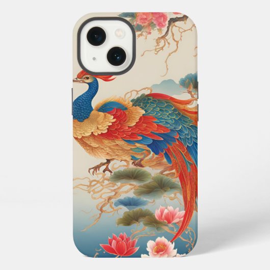 フェニックスと蓮 iPhoneケース (裏面)