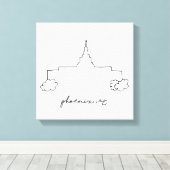 フェニックスのアリゾナシンプルーモダンテンプル キャンバスプリント (インサイチュ (ウッドフロア))