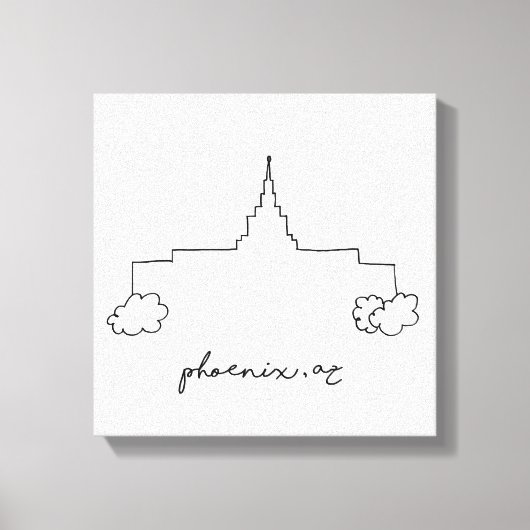 フェニックスのアリゾナシンプルーモダンテンプル キャンバスプリント (正面)