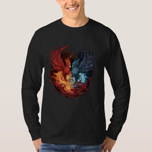 フェニックスのアートワーク神話の鳥の若返りフェニックス Tシャツ (正面)