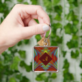 フェニックスのフラクタルの名前入りなkeychain キーホルダー (手)