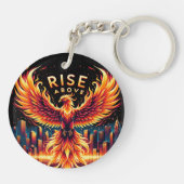 フェニックスの上に上昇 キーホルダー (裏面)