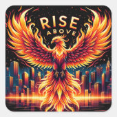 フェニックスの上に上昇 スクエアシール (正面)