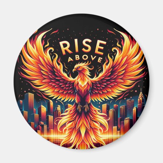 フェニックスの上に上昇 マグネット (正面)