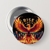 フェニックスの上に上昇 缶バッジ (正面&裏面)