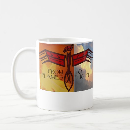フェニックスの上昇 コーヒーマグカップ (左)