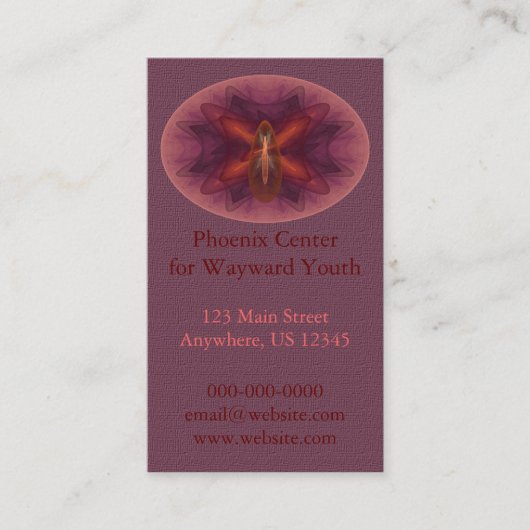 フェニックスの卵の抽象美術 名刺 (正面)